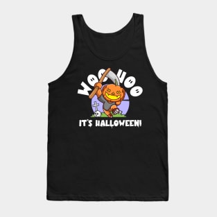 Halloween Jack-o-lantern (on dark colours) Tank Top